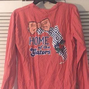 salmon gator t-shirt